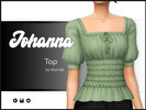 Sims 4 — Johanna Top by Marvell_World — Beautiful new top for your Sims. For Teens to Elders. Comes in 30 swatches.