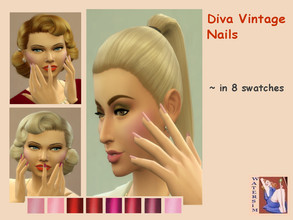 Sims 4 — ws Diva Nails - RC by watersim44 — Diva Nails Vintage - Recolor This is a standalone recolor "Bobur Nails