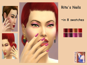 Sims 4 — ws Ritas Vintage Nails - RC by watersim44 — Rita's Vintage Nails in 8 colors It's a standalone recolor