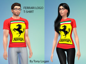 Sims 4 — Ferrari Sport Shirt by TonyLogan — A simple Shirt with a Ferrari Logo in it. This is my first attempt. Thanks to