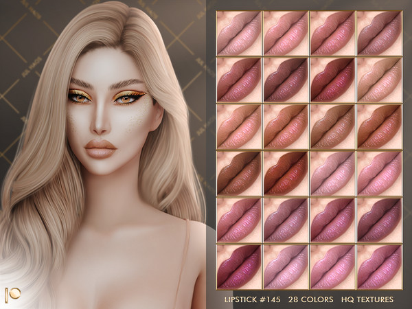 Sims 4 — [PATREON] LIPSTICK #145 by Jul_Haos — - CATEGORY: LIPSTICK - COLORS: 28 - SLIDERS COMPATIBLE - GENDER - FEMALE -