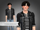 Sims 4 — Star Stitching Denim Jacket by dopbts — - HQ compatible; - all genders; - all ages