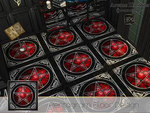 Sims 4 — Arcane Illusions - Pentagram Floor Design by theeaax — Pentagram Floor Design 8 color swatches 4 with silver