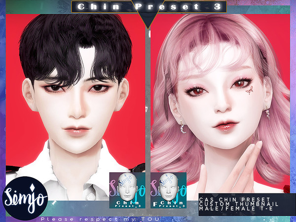 Sims 4 — Chin Preset_3 by KIMSimjo — CAS Chin Preset Male / Female T-E Custom Thumbnail