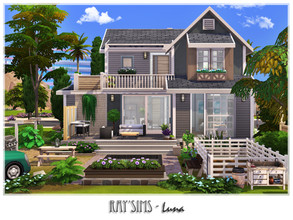 Sims 4 — Luna by Ray_Sims — This house fully furnished and decorated, without custom content. This house has 2 bedroom