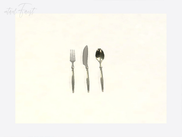 Sims 4 — Cutlery by tokotomy — - Cutlery set 3 colors Fork Knife Spoon