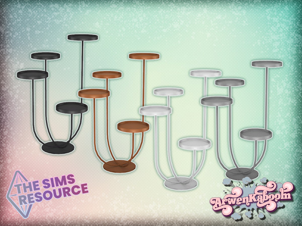 Sims 4 — Verdant II - Stand II by ArwenKaboom — Base game stand in 4 recolors. Primary made to hold plants but it can be