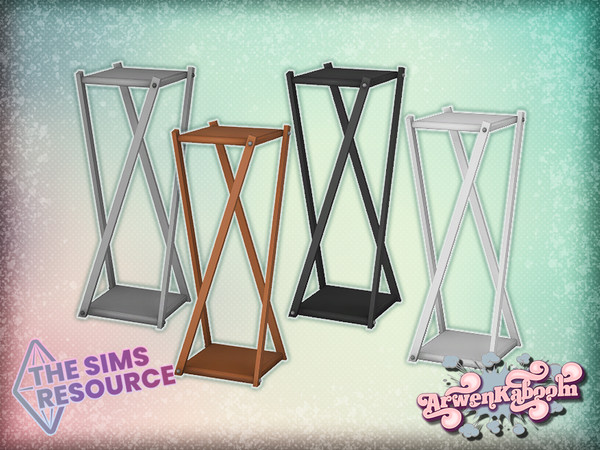 Sims 4 — Verdant II - Stand IV by ArwenKaboom — Base game stand in 4 recolors. Primary made to hold plants but it can be