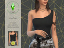Sims 4 — Eva Top by _Faez_ — - All LOD's - 25 Swatches - HQ Compatible - Shadow, Normal and Specular Maps - Smooth Bone