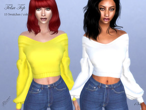 Sims 4 — Telsa Top by pizazz — Telsa Top for your sims 4 game. image above was taken in game so that you can see how it