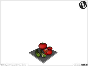 Sims 3 — Tyler Tomato Cucumber Plate by ArtVitalex — Outdoor And Garden Collection | All rights reserved | Belong to 2021