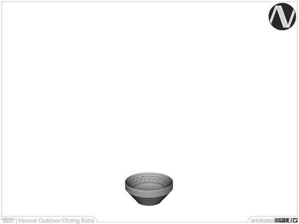 Sims 4 — Verona Soup Plates by ArtVitalex — Outdoor And Garden Collection | All rights reserved | Belong to 2021