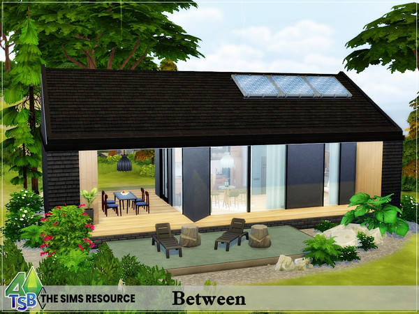 Sims 4 — Between || NO CC || 40K || by Bozena — The house is located in the Windenburg . On the island. - open plan
