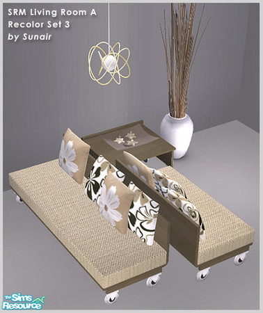 Sims 2 — SRM  Livingroom A - Recolor set 3 by Sunair — SRM Livingroom A - Recolor set 3 (darkwood)