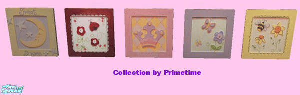 Sims 2 — PT C Stroke 3 D Children's Art by Primetime024 — This collection contains 5 cute little 3 D Children's art