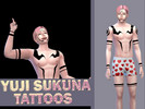 Sims 4 — Yuji Sukuna - Whole body tattoos by myzeze — !!CANNOT USE SKIN OVERLAYS(from skin details section) WITH THIS