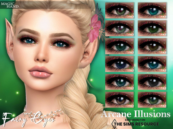 Sims 4 — Arcane Illusions - Fairy Eyes N63 by MagicHand — Fairy eyes for males and females in 18 colors - HQ compatible.