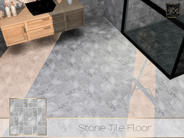 Sims 4 — Stone Tile Floor by theeaax — Stone Tile Floor 6 Color Swatches Modern and stylish appearance Also has a