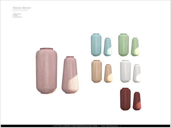 Sims 4 — Nova decor - vases by Severinka_ — Two vases From the set 'Nova decor' Build / Buy category: Decor / Clutter 6