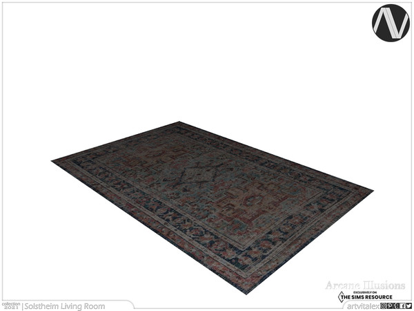 Sims 4 — Arcane Illusions | Solstheim Rug by ArtVitalex — Living Room Collection | All rights reserved | Belong to 2021