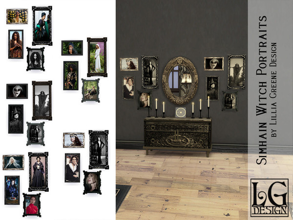 Sims 4 — Simhain Portraits of the Witches by LilliaGreene — A visual history of the practitioners of the mystical arts of