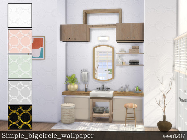 Sims 4 — Simple Big Circle Wallpaper by seeu1207 — Large circle wallpaper