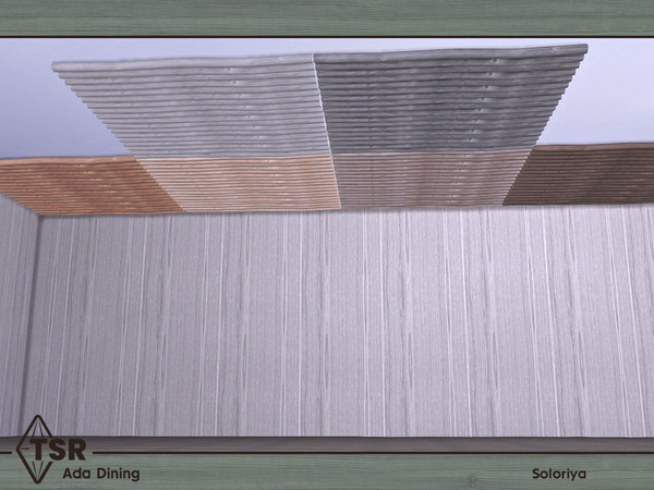 Sims 4 — Ada Dining. Ceiling Panel by soloriya — Wooden ceiling panel, 2x2 size. Part of Ada Dining set. 3 color