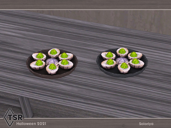 Sims 4 — Halloween 2021 Decor. Eggs by soloriya — Decorative eggs. Part of Halloween 2021 Decor set. 2 color variations.