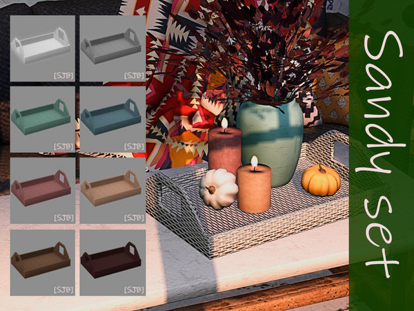 Sims 4 — [SJB] Sandy set basket by Ylka — This is a basket in which you can put any of your decor to make it look even