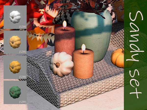 Sims 4 — [SJB] Sandy set decorative pumpkin turned by Ylka — You can use this rotated pumpkin for decoration. Has 4