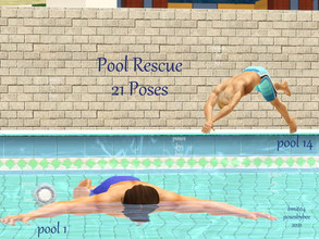 Sims 3 — Pool Rescue by jessesue2 — Pool rescue poses for adults. *21 poses *pose list compatible *sims are at the right