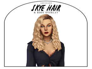 Sims 4 — Skye Hair & Root Overlay by arethabee — skye hair comes with a root overlay which you can see in the