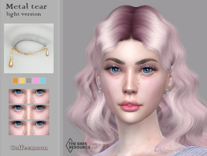 Sims 4 — Metal tear (light version) by coffeemoon — Eyeliner category 5 color options: dark gold, light gold, silver,