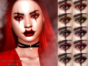 Sims 4 — Devil Eyeshadow by MSQSIMS — This eyeshadow is available in 10 colors and perfect for halloween. It is suitable