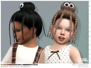 Sims 4 — Webber Hairstyle Set [Toddler] by DarkNighTt — Webber Hairstyle is a braided, spider-like, funny hairstyle for