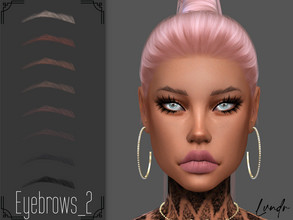Sims 4 — Eyebrows_2 by LVNDRCC — Natural feather detailed eyebrows in soft, natural shades of black, dark grey, dark