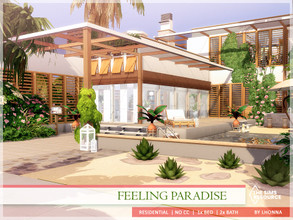 Sims 4 — Feeling Paradise /No CC/ by Lhonna — Modern, sweet, and comfortable vacation house. NO CC! Price: 137 420 Size: