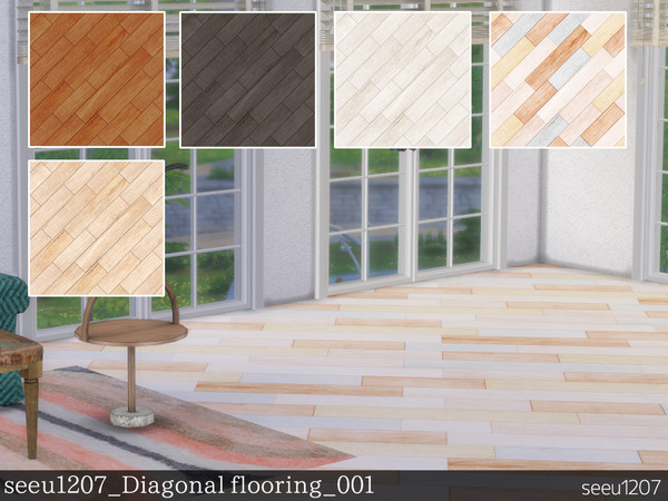 Sims 4 — Diagonal Flooring 1 by seeu1207 — Diagonal flooring