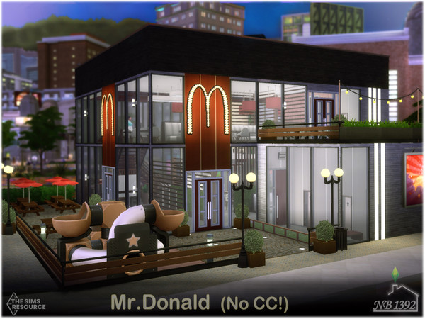 Sims 4 — Mr.Donald (No CC!) by nobody13922 — Inspired by the world famous fast food restaurant chain I created this for