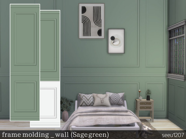Sims 4 — Sage Green Frame Molding by seeu1207 — in any combination