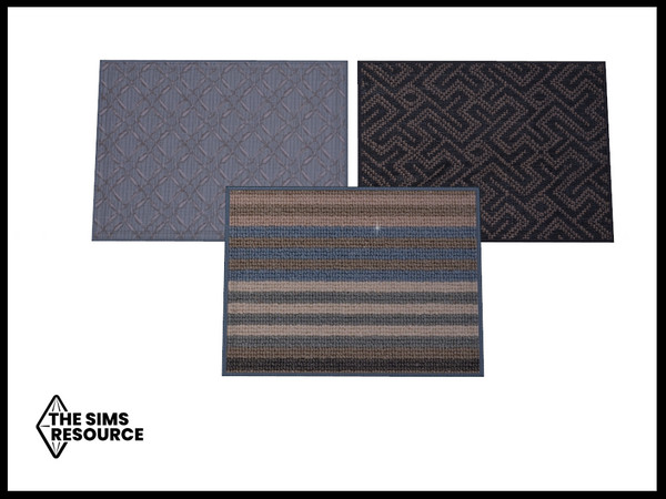 Sims 4 — Coastal Retreat Area Rug by seimar8 — Maxis match coastal area rug Base Game