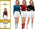 Sims 4 — Sweater skirt recolor by Neladies — Sweater skirt recolor in 4 colors all with white skirts