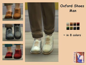Sims 4 — ws Man Oxford Shoes - RC by watersim44 — New Shoes for your Sims. Inspired of retro style. * 8 swatches * Teen