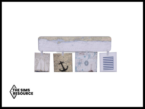 Sims 4 — Coastal Retreat Vintage Maps and Sea Doodles by seimar8 — Maxis match coastal vintage maps of the sea and ocean