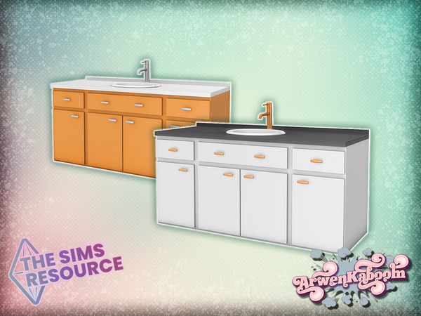 Sims 4 — Glassary - Sink by ArwenKaboom — Base game bathroom sink in 7 recolors. You can find all objects by searching