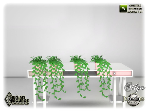 Sims 4 —  Silga office plant for table by jomsims —  Silga office plant for table