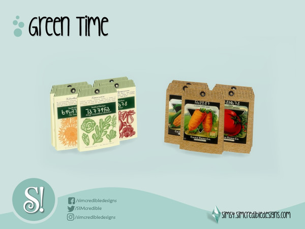 Sims 4 — Green time seeds packs by SIMcredible! — by SIMcredibledesigns.com available at TSR 2 colors variations