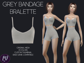Sims 4 — EVIE - GREY BANDAGE BRALETTE by linavees — Original Mesh 8 colors Custom thumbnail Base game compatible Happy