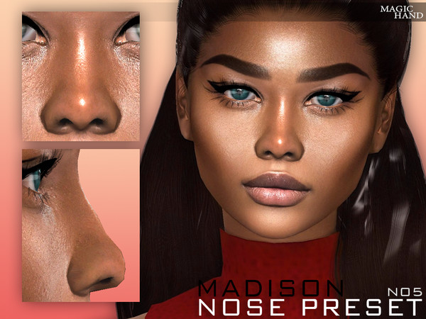 Sims 4 — Madison Nose Preset N05 [Patreon] by MagicHand — Small nose for females and males (click on the nose to find it)