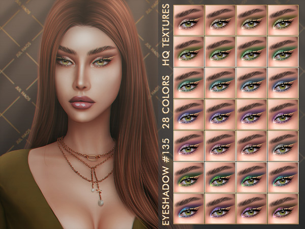 Sims 4 — [PATREON] EYESHADOW #135 by Jul_Haos — - CATEGORY: EYESHADOW - COLORS: 28 - SLIDERS COMPATIBLE - GENDER: FEMALE